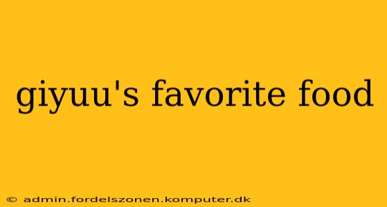 giyuu's favorite food
