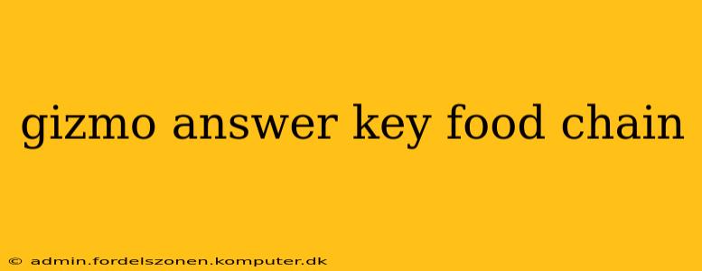 gizmo answer key food chain