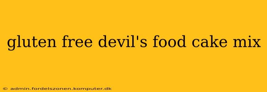 gluten free devil's food cake mix