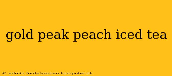 gold peak peach iced tea