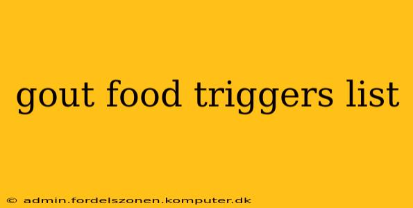gout food triggers list
