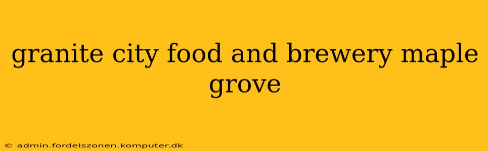 granite city food and brewery maple grove