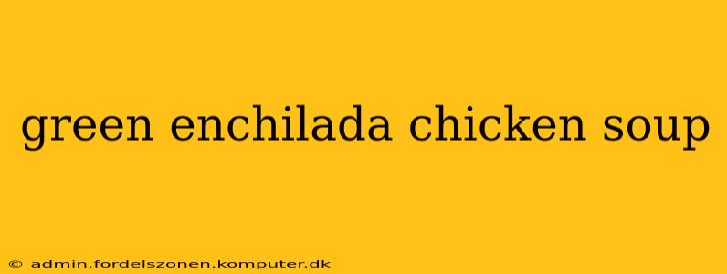 green enchilada chicken soup