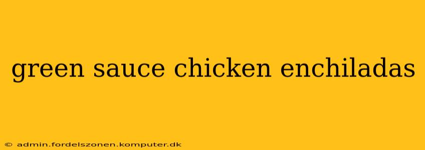 green sauce chicken enchiladas