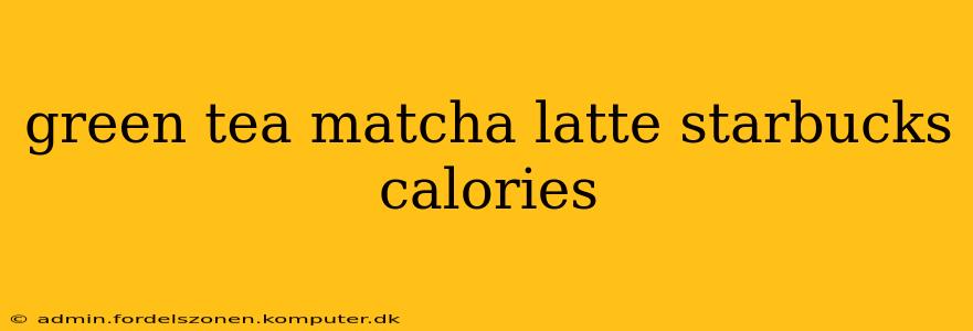 green tea matcha latte starbucks calories