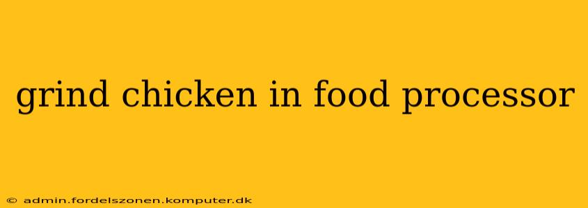 grind chicken in food processor
