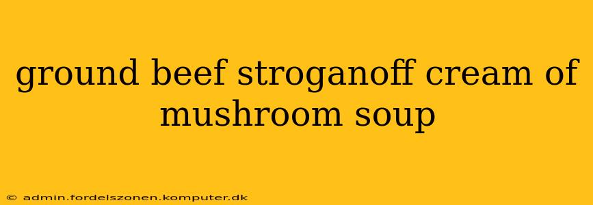ground beef stroganoff cream of mushroom soup