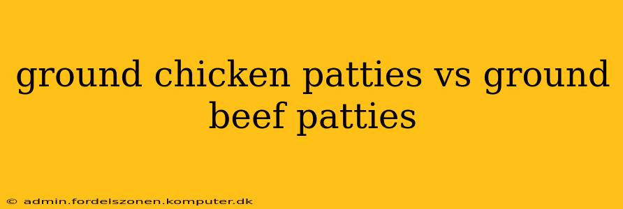 ground chicken patties vs ground beef patties