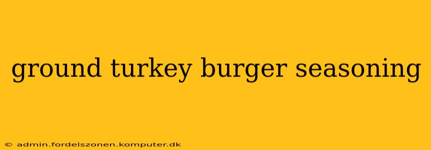 ground turkey burger seasoning