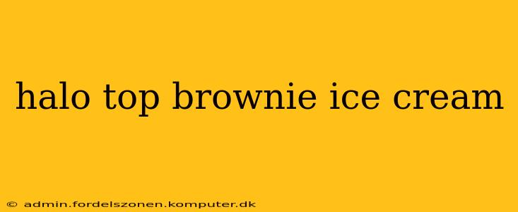 halo top brownie ice cream