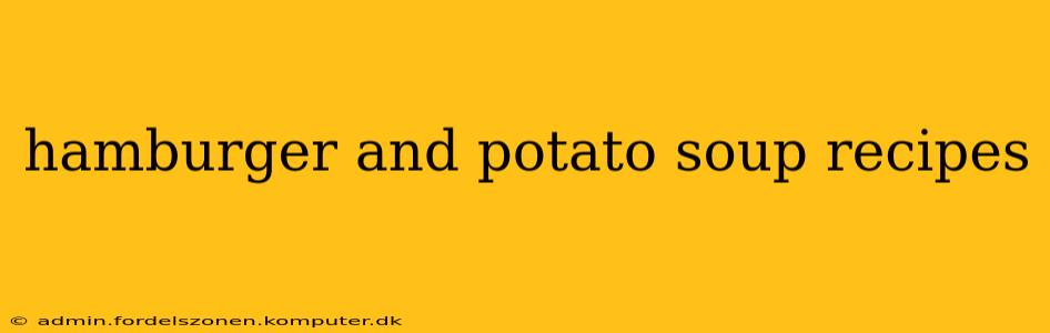 hamburger and potato soup recipes