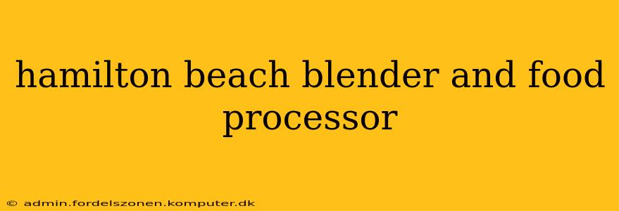 hamilton beach blender and food processor