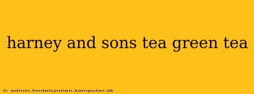 harney and sons tea green tea