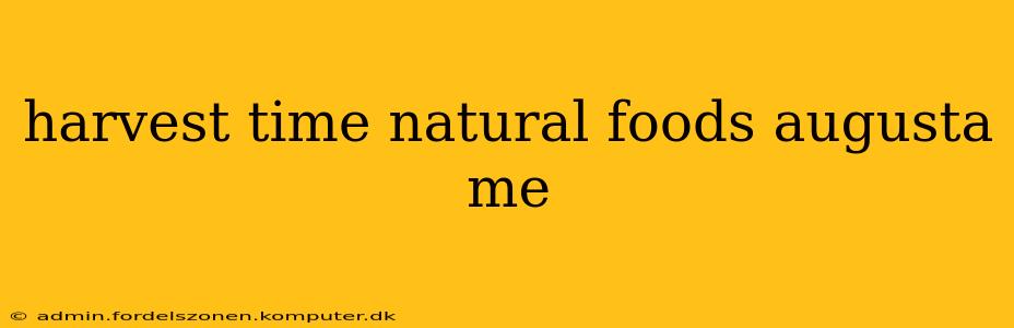 harvest time natural foods augusta me