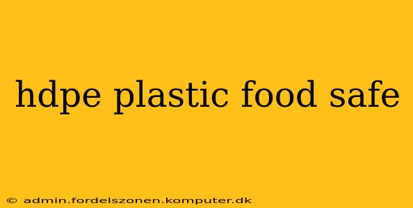 hdpe plastic food safe