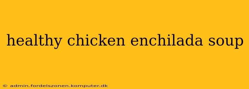 healthy chicken enchilada soup