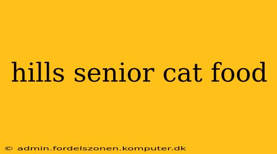 hills senior cat food