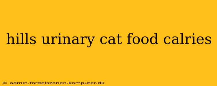 hills urinary cat food calries