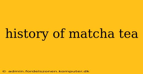 history of matcha tea