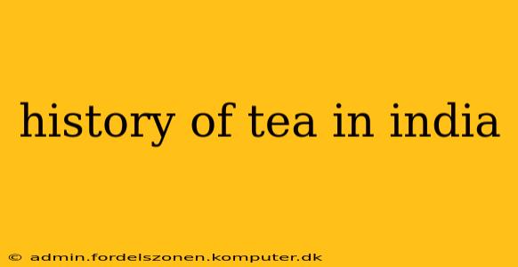 history of tea in india