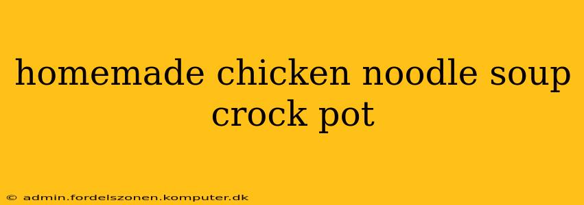 homemade chicken noodle soup crock pot