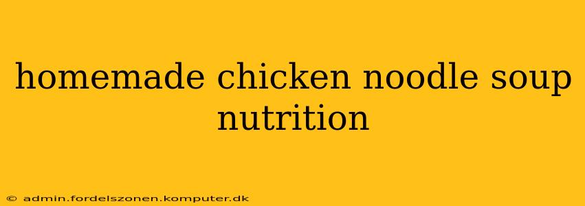 homemade chicken noodle soup nutrition