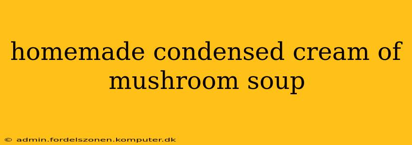 homemade condensed cream of mushroom soup