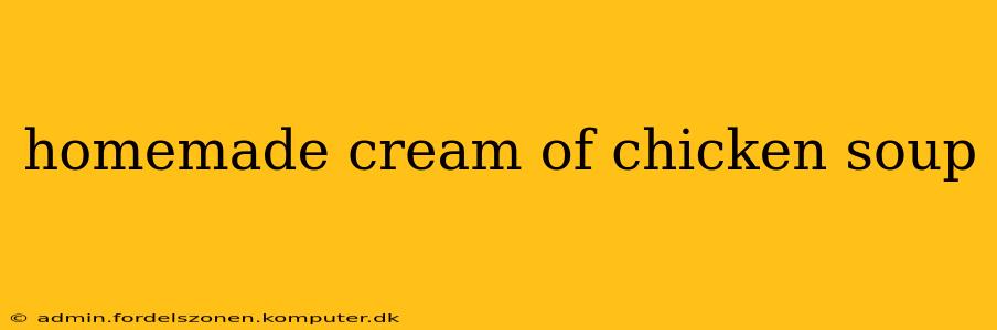 homemade cream of chicken soup