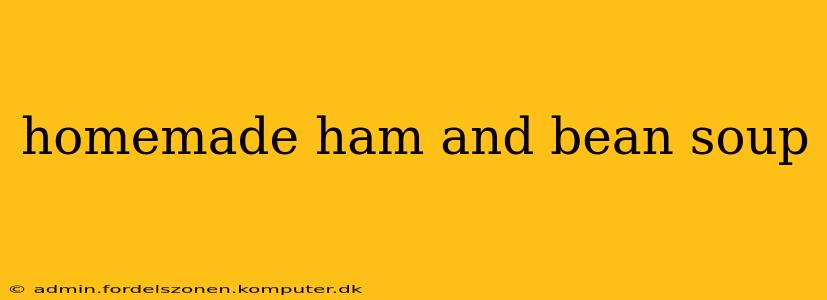 homemade ham and bean soup