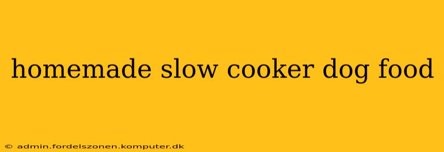homemade slow cooker dog food