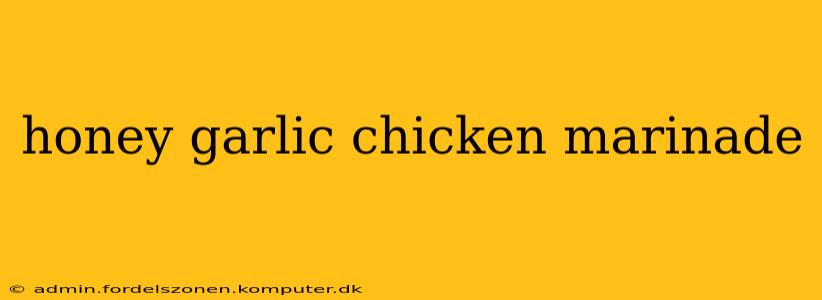 honey garlic chicken marinade