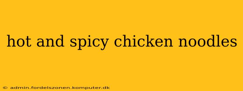 hot and spicy chicken noodles