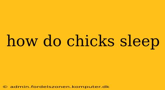 how do chicks sleep