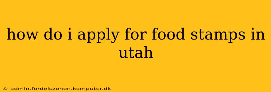 how do i apply for food stamps in utah