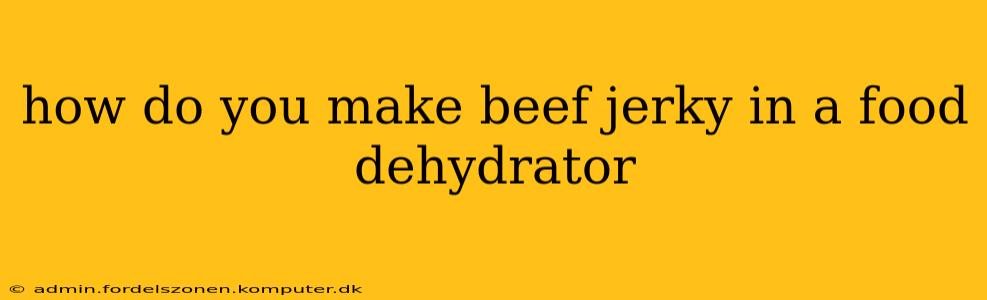 how do you make beef jerky in a food dehydrator