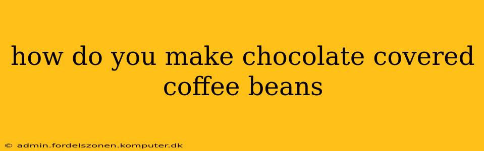 how do you make chocolate covered coffee beans