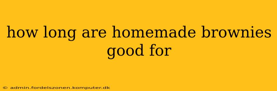 how long are homemade brownies good for