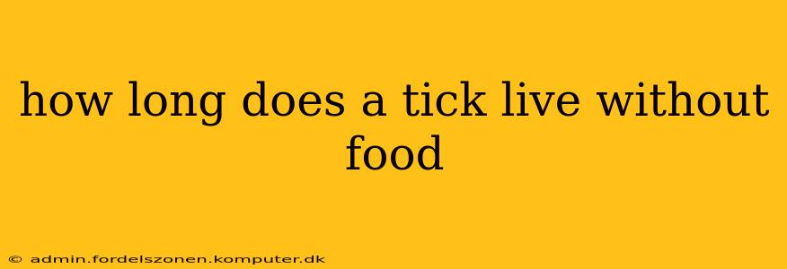 how long does a tick live without food