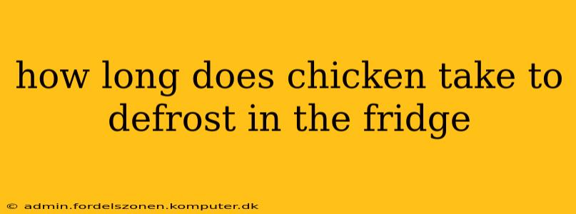 how long does chicken take to defrost in the fridge