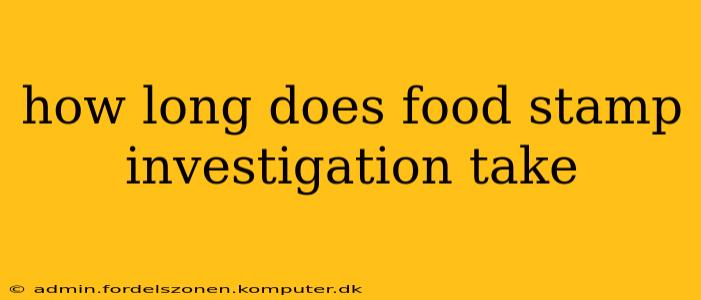 how long does food stamp investigation take