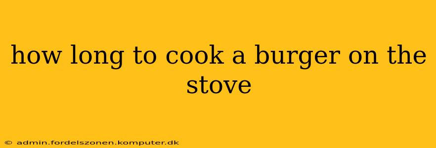 how long to cook a burger on the stove