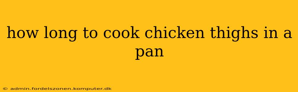 how long to cook chicken thighs in a pan