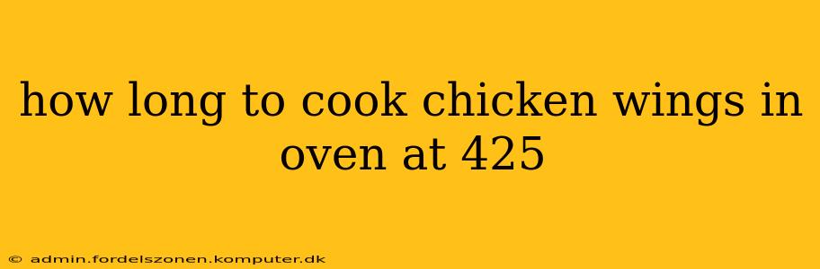 how long to cook chicken wings in oven at 425