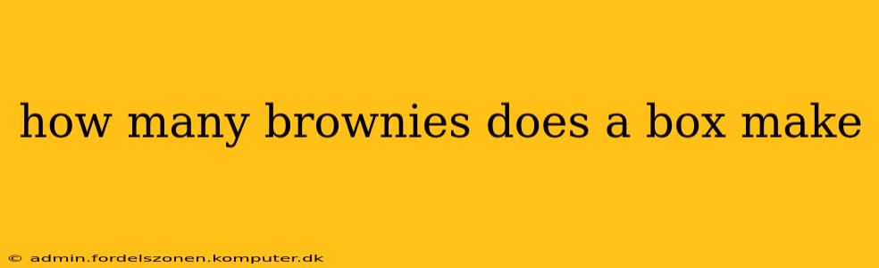 how many brownies does a box make