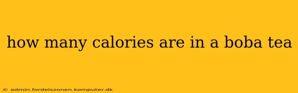 how many calories are in a boba tea