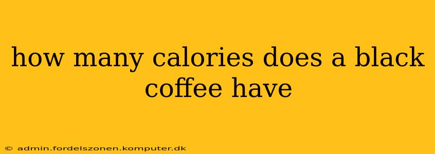 how many calories does a black coffee have