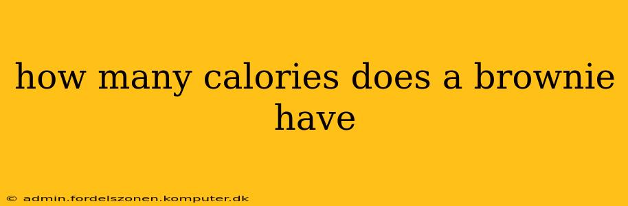 how many calories does a brownie have