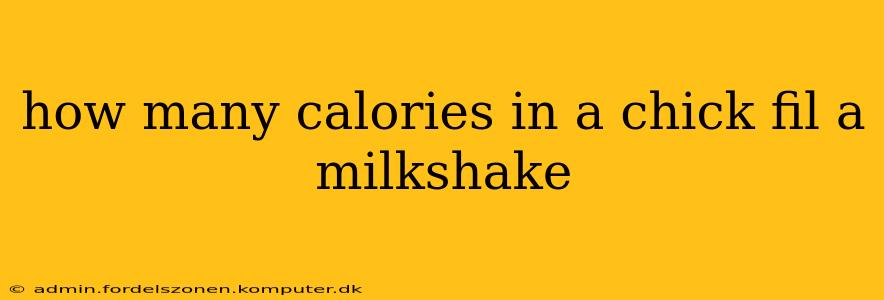 how many calories in a chick fil a milkshake