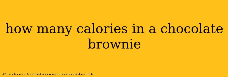 how many calories in a chocolate brownie