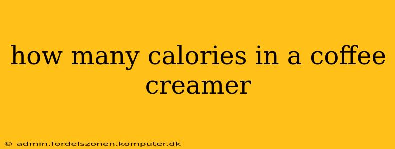 how many calories in a coffee creamer